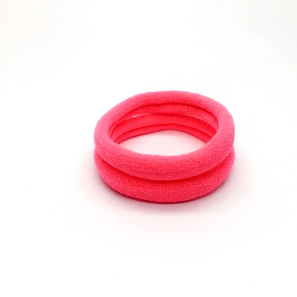 pink - 20 PCS 20 шт. яркие цвета резинки детские безопасные эластичные резинки для волос конский хвост держатель для девочек женские аксессуары для волос - Цвет: pink - 20 PCS