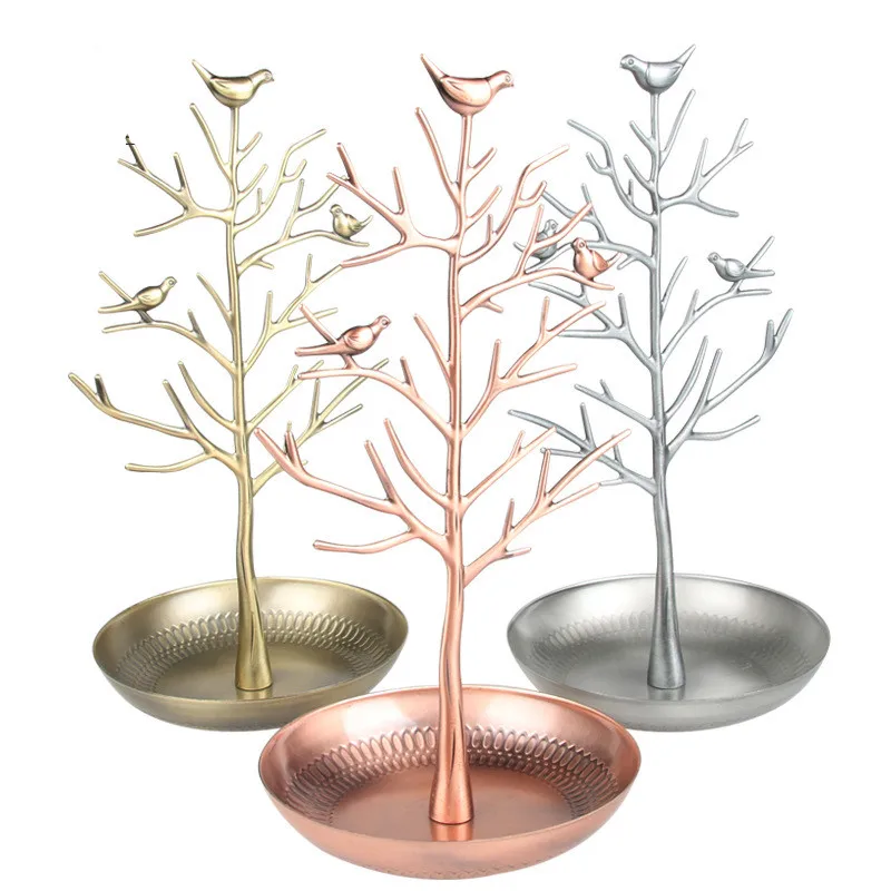 Подставка держатель для ювелирных изделий в виде птиц и деревьев|Упаковка стойки