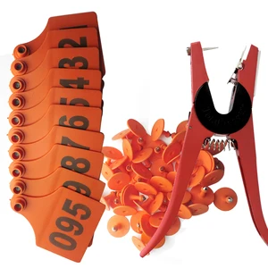 Ушные бирки для животных, маркер для крупного рогатого скота, аппликатор  001-100, Ушные бирки из ТПУ для идентификации крупного рогатого скота, свиней, инструменты для серег лазерного типа