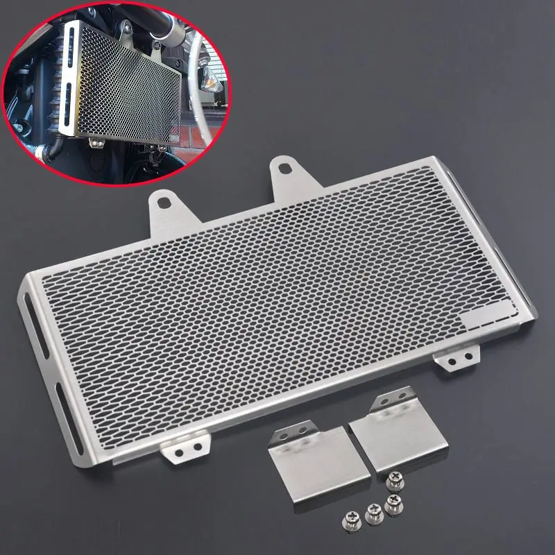 Мотоциклетная хромированная решетка радиатора Защитная крышка для масляного