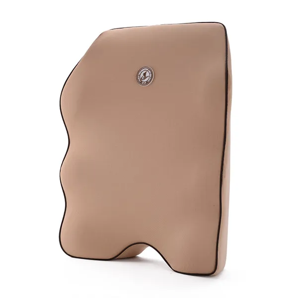 beige 1 шт. подушка для автомобильного сиденья поясничная Подушка с эффектом памяти полностью Высокая поддержка спины для офисного кресла эргономичная комфортная подушка для тела - Название цвета: beige