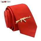 Зажимы для галстука SAVOYSHI мужские золотистые, застежка-зажим для галстука, аксессуар для зажима, Подарочная брендовая бижутерия, Бесплатная резьба