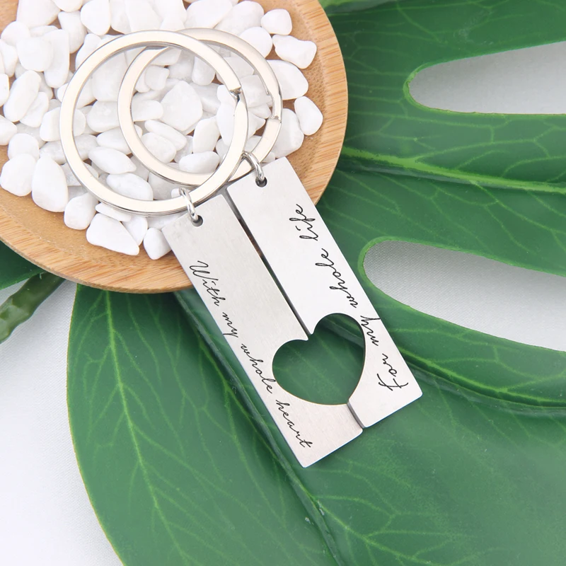 Новинка модные хит продаж 1 пара Серебряная цепочка для ключей полый любовь