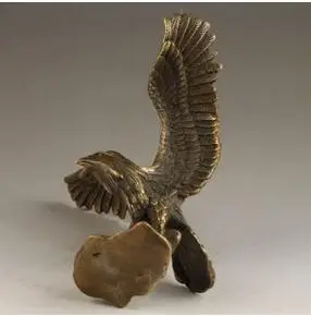 Изысканная китайская Коллекционная Ручная работа старая резьба яркая БРОНЗА