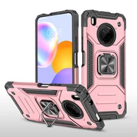 For Huawei Y7A Y9A Case Shockproof Armor Magnetic Ring Holder Cover For Huawei Smart 2019 2021 PSmart Phone Cases