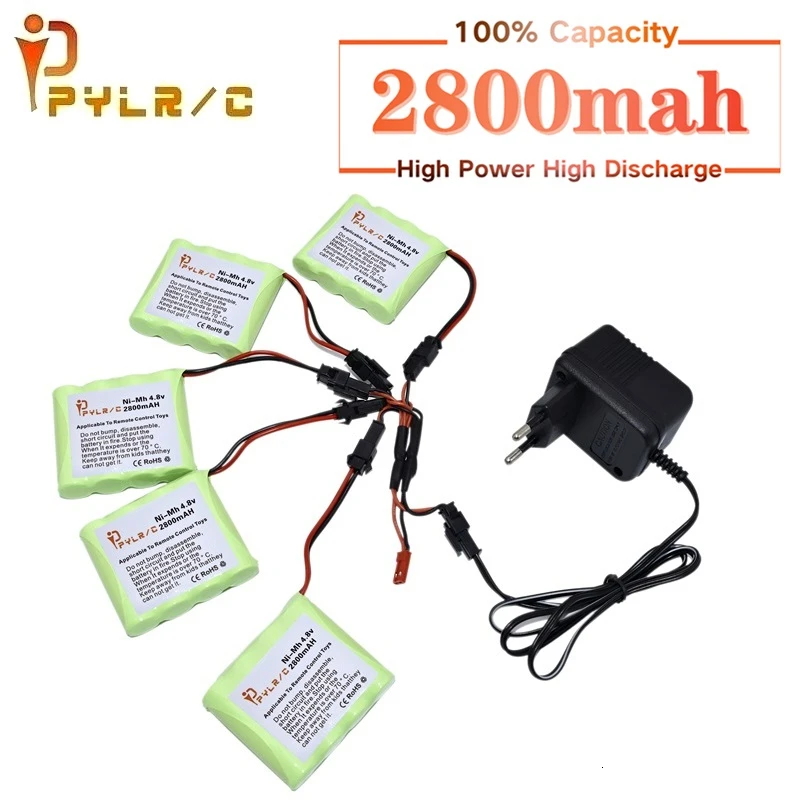 4 8 v 2800mah Ni MH аккумулятор и зарядное устройство для радиоуправляемых игрушек