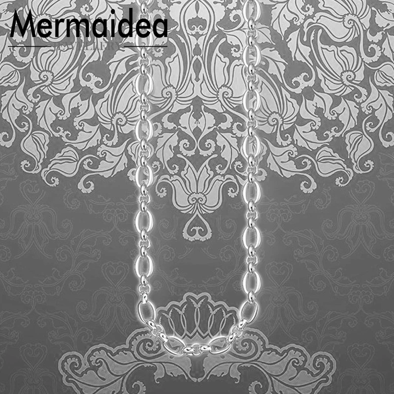 Ожерелье из звеньев классической цепи модные посеребренные ювелирные изделия