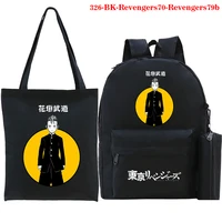 new anime tokyo revengers backpack for teenager bag men laptop bag canvas shoulder bags boys girls backpack with pen bag mochila