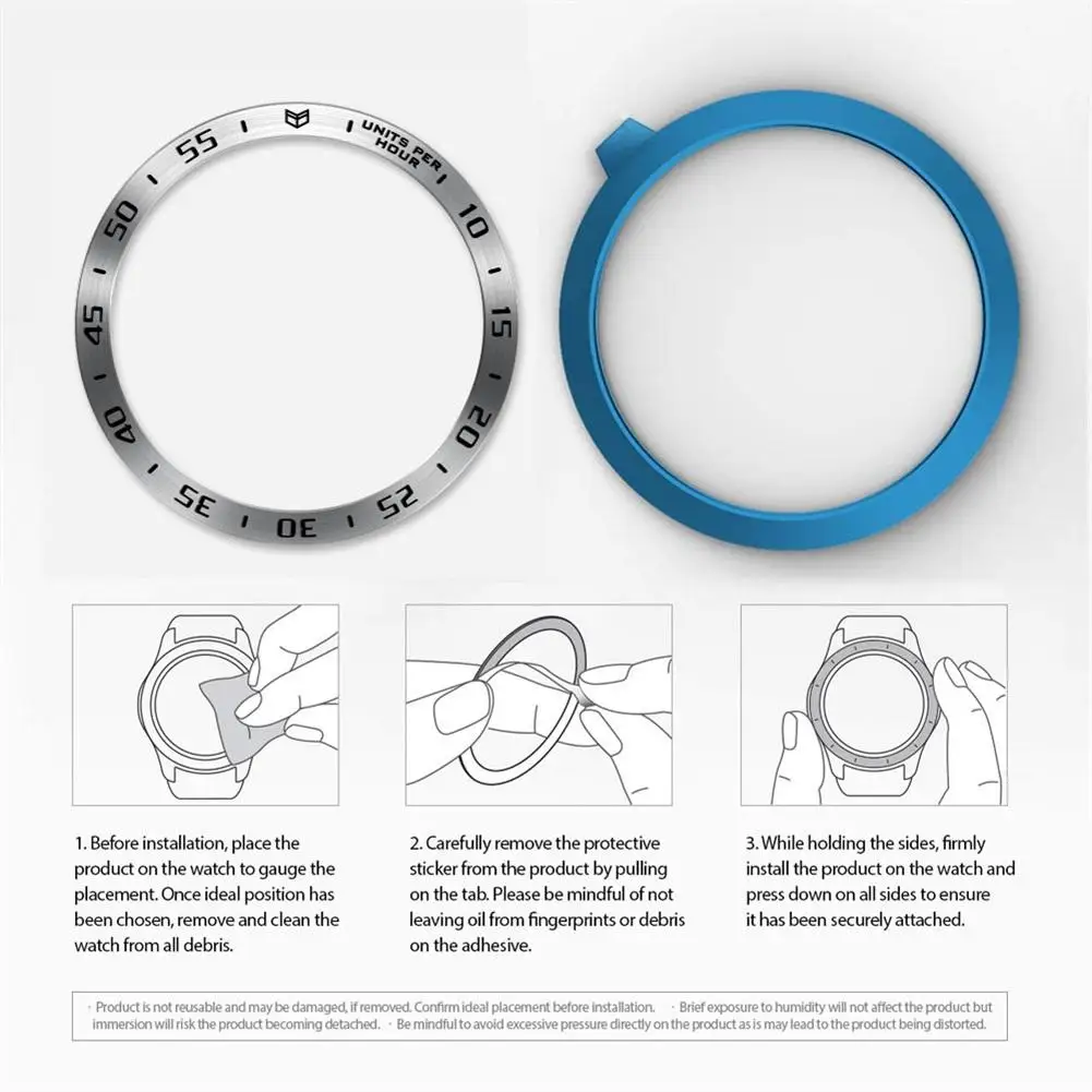 

Steel Bezel Ring Metal Cover Anti Scratch Stainless Steel Protective Bezel Ring Case for Galaxy Watch 3 41mm