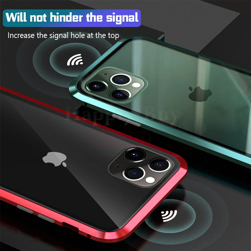 Магнитный адсорбционный чехол для телефона iPhone 11 Pro Max, чехол с магнитом для iPhone 11 Pro Max, чехол, чехлы из металла, Bumber Coque