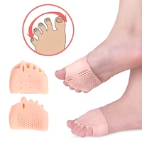 1 3pair silicone forefoot pads toe separator five hole honeycomb shape hallux valgus gel cushion corrector orthopedics care tool