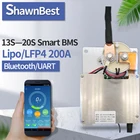 Комплект литий-ионных батарей Smart BMS 200a, поддержка Bluetooth модуля LiFePo4 13s 14s 15s 16s 17s 18s 19s 20s LiFePo4, PCM