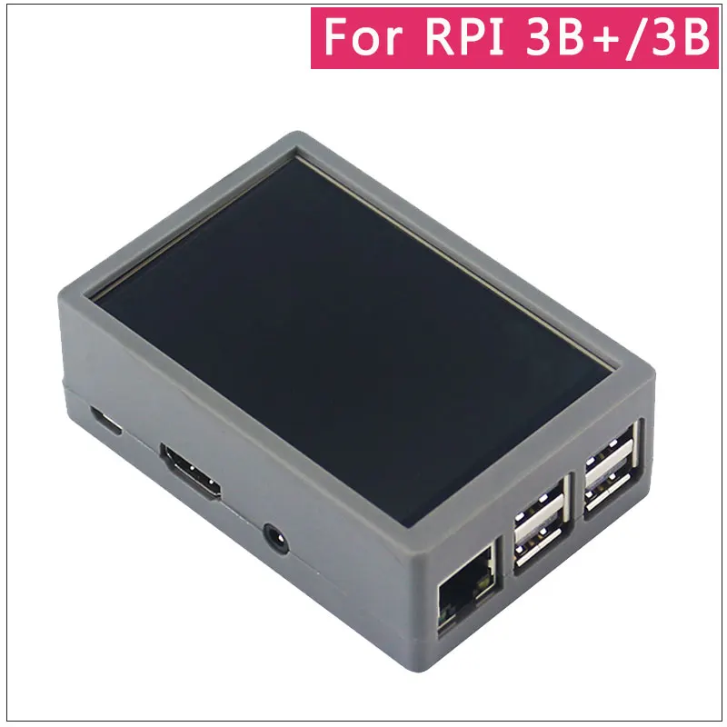 3,5 дюймовый Raspberry Pi 3 Model B+ сенсорный экран 480*320 ЖК-дисплей+ стилус+ ABS чехол для Raspberry Pi 4 Модель B/3B+/3B - Цвет: For RPI 3B Plus