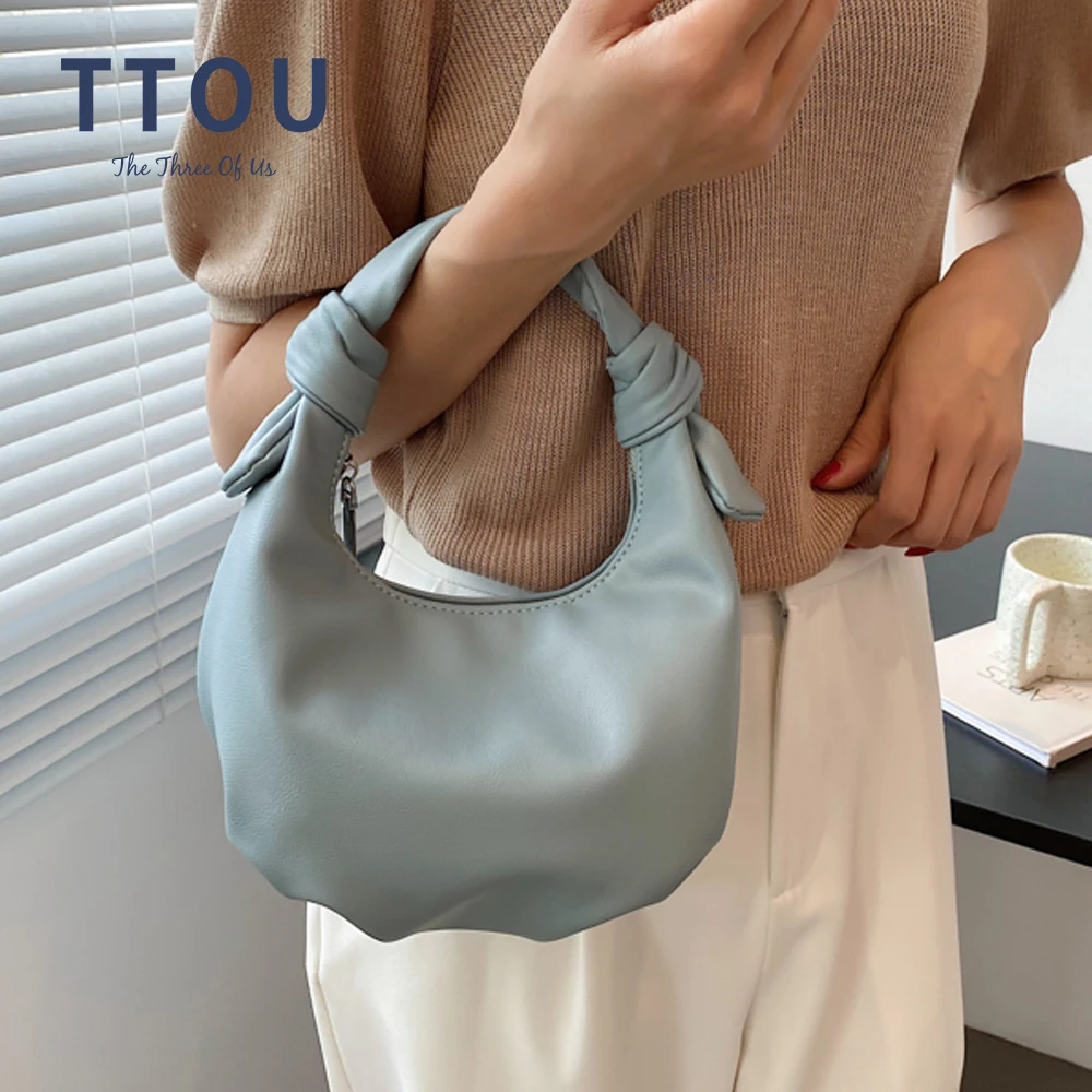 

Casual Solid Color Shoulder Bag Female Large Capacity Dumpling Bags Trendy Crossbody Bag Designer Girls Hobo Bags Shopping Totes
