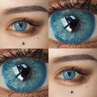 Pair Colored Contact Lenses For Eyes with Prescription Russian Series Lenses For Myopia Yearly Blue Contacts with Correction