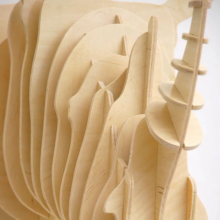 3D пазл деревянная креативная голова носорогов настенная Подарочная поделка