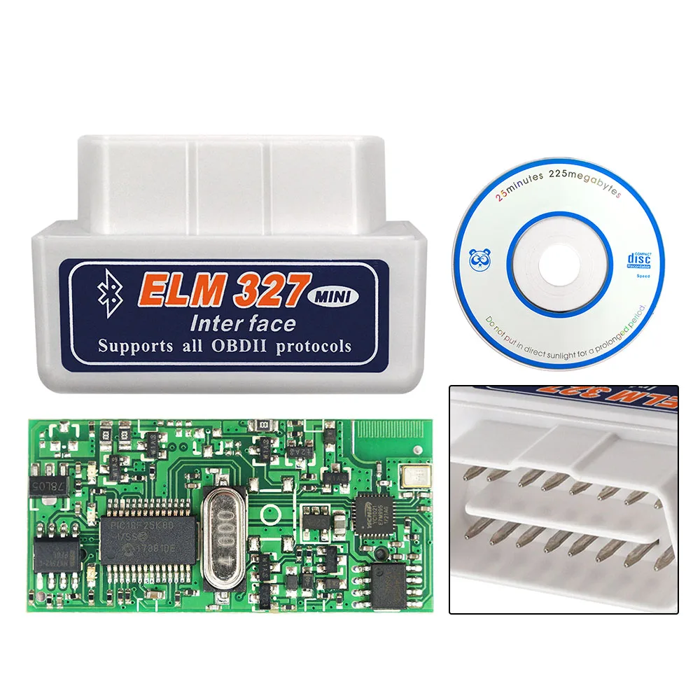 1 Layer PCB White elm327 Pic18f25k80 Bluetooth V1.5 автоматический сканер 2 слоя Pcb Elm 327 25k80 Obdii диагностический сканер аппаратное обеспечение 1,5 Andorid Pc - Цвет: 1 Layer PCB White