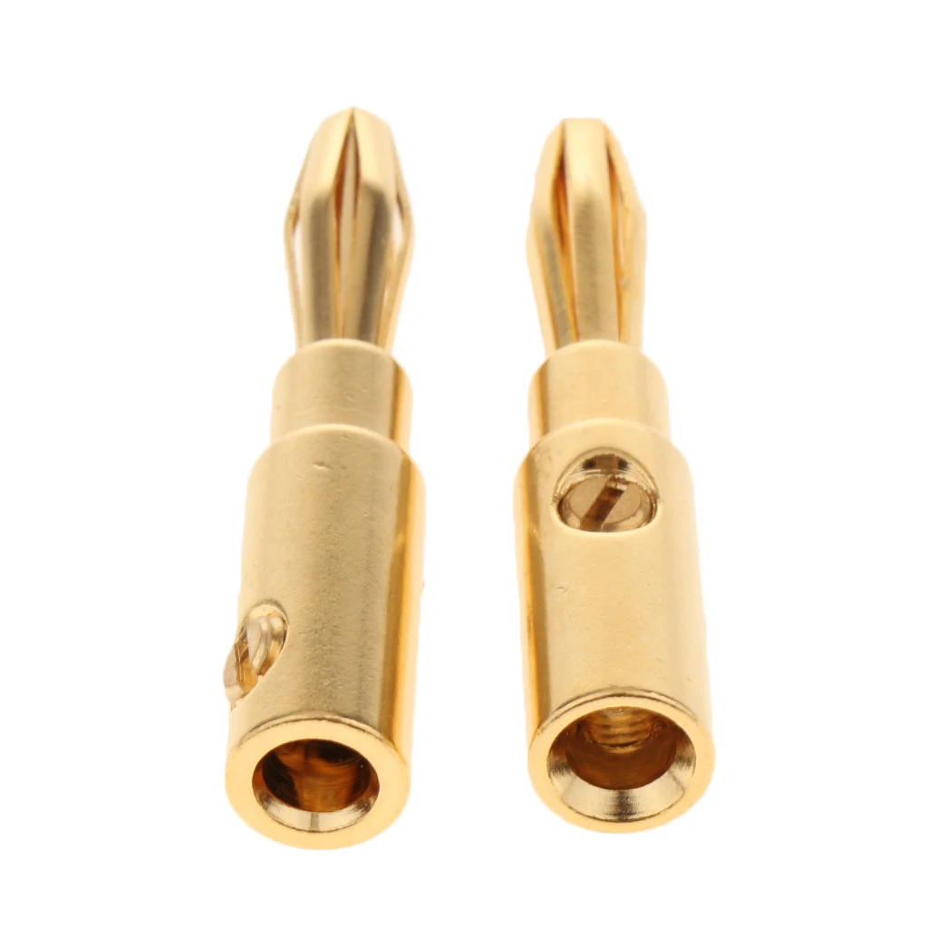 2x банановые вилки спикер провода разъемы 4 мм Открытый винт Джек Вилки адаптер |