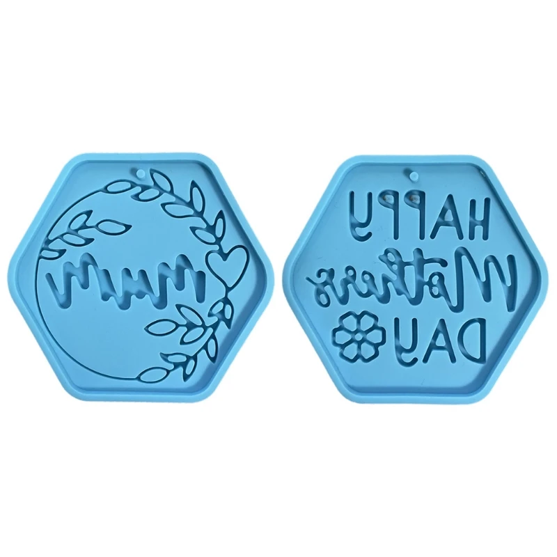 

Силиконовая форма, шестиугольные подвески, зернистое украшение, литые формы с отверстием для настенного подвесного домашнего украшения