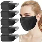 Черная Пылезащитная хлопковая маска для взрослых в форме рыбы, лицевая маска, дышащая маска, маска-Липучка для ушей, одноразовая Защитная маска 2021