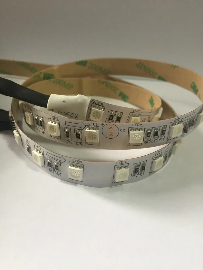 5M DC12V TM1812 гибкий 1812IC 5050SMD RGB светодиодный светильник ленты мечта полный Цвет 60