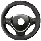 Алькантара замшевая натуральная кожа чехол рулевого колеса автомобиля для BMW E70 X5 2008-2013 E71 X6 2008-2014 аксессуары для интерьера