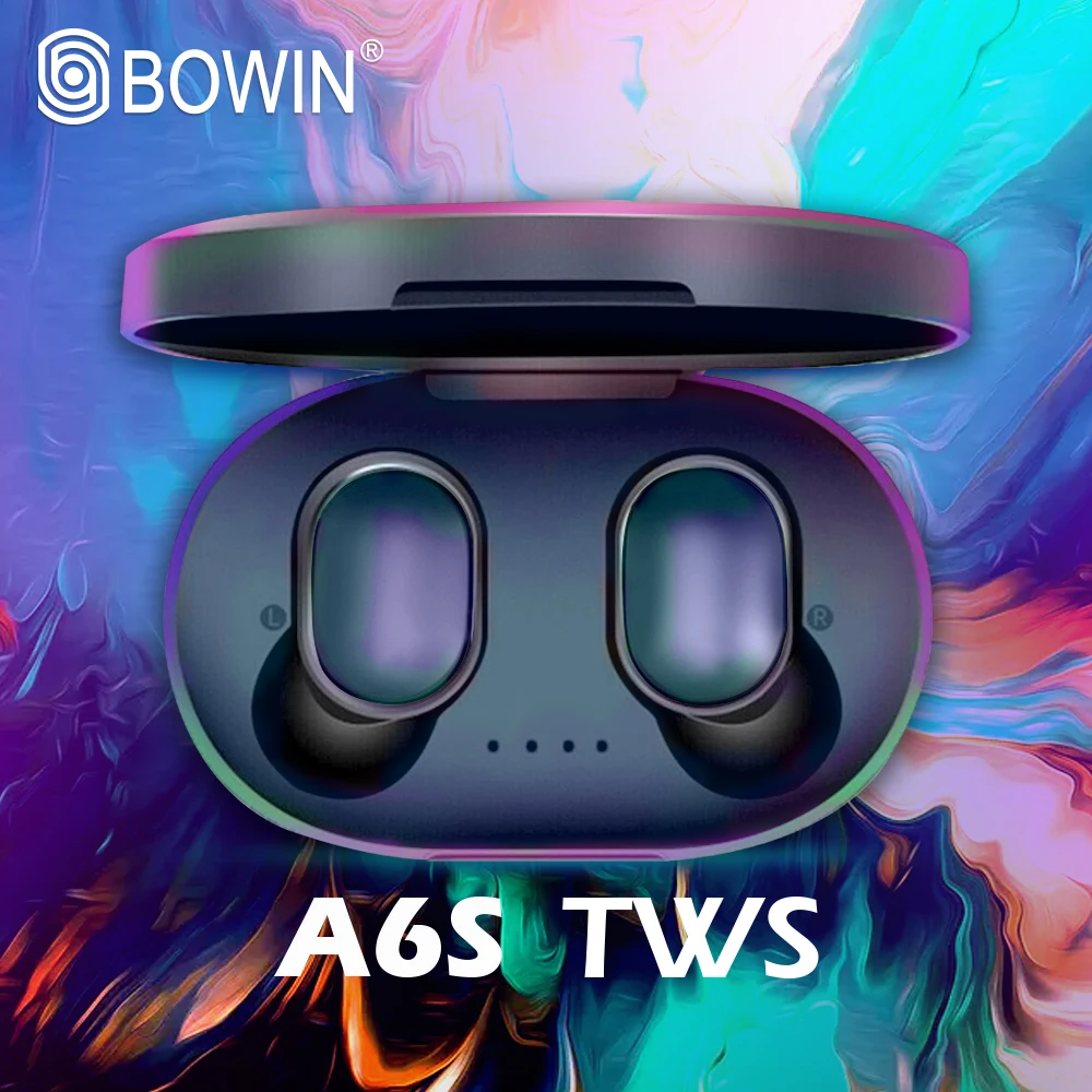 BOWIN с микрофоном A6S наушники-вкладыши TWS подавление шума 3D звук водонепроницаемый