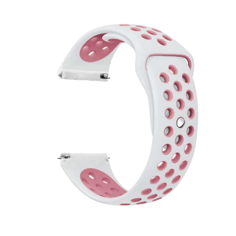 3-White powder 22 мм 20 мм ремешок для часов samsung galaxy watch active 46 мм ремешок gear S3 frontier 42 мм huawei watch gt ремешок силиконовый ремешок для часов - Цвет ремешка: 3-White powder
