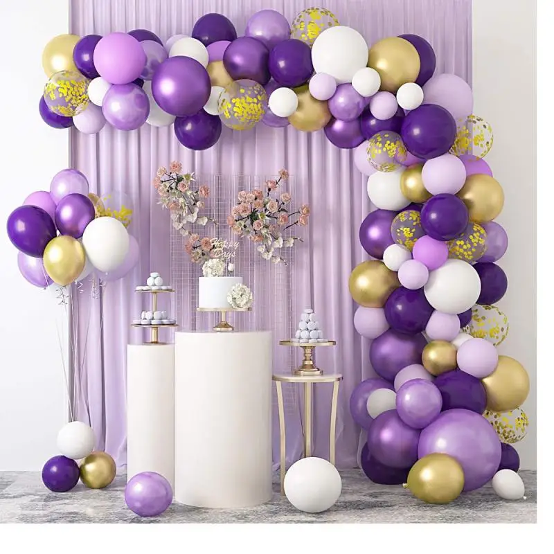 

Macaron Balloon Chain Set Purple Shades Of Metal Balloon Decoration Wedding Bachelor Party Balloon Garland Arch