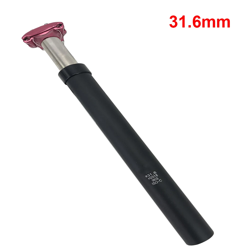 31.6mm black red 1 шт. 3 цвета 27,2 мм/31,6 мм x 350 мм амортизатор амортизация седла MTB горный велосипед велосипедное седло - Цвет: 31.6mm black red
