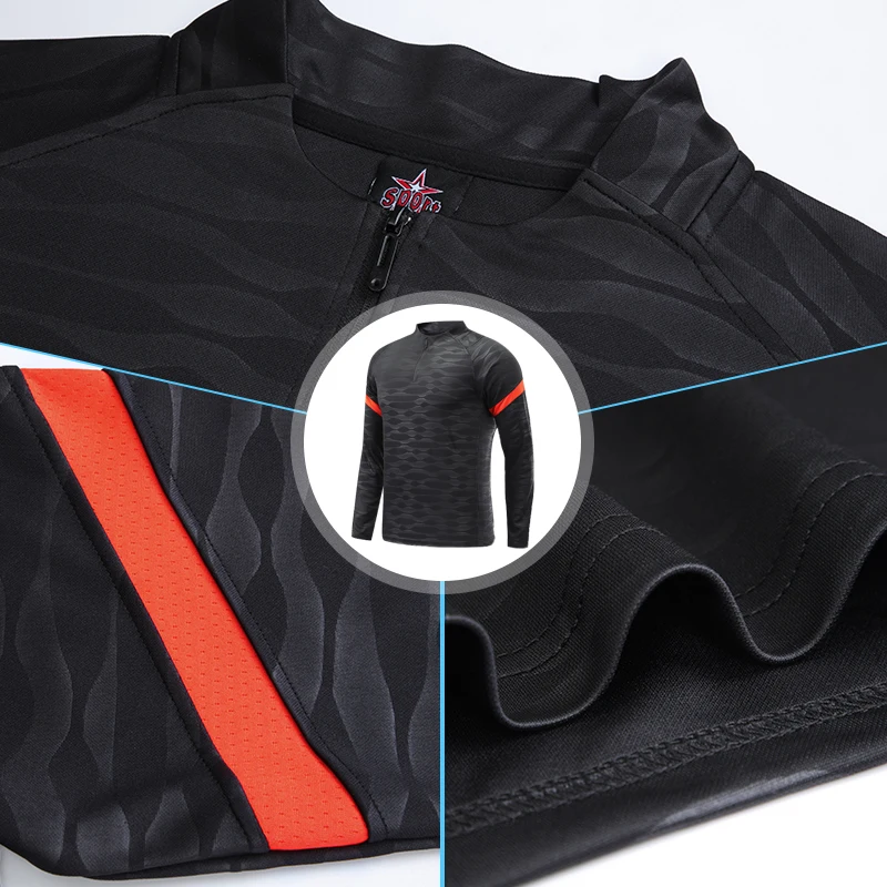 Мужские тренировочные комплекты для футбола с длинным рукавом спортивный костюм