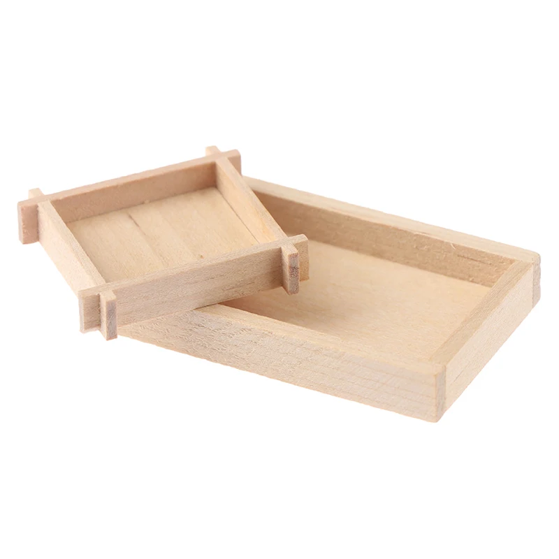 

1:12 Dollhouse Miniature Wooden Box Fruit Basket Tray Model Toys Accessories