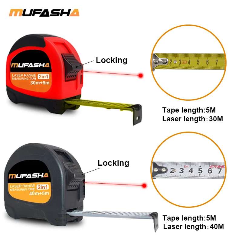 MUFASHA Digital Measuring Tape and Laser Rangefinder 2 in 1 Multifunction Tools | Инструменты