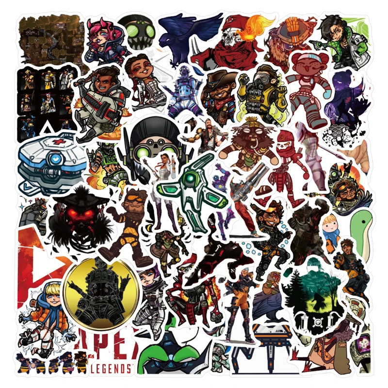 

10/30/50 pcs Game Cartoon Character Weapon Doodle Sticker Fridge Helmet Skateboard Fridge Notebook Laptop Waterproof DIY Sticker