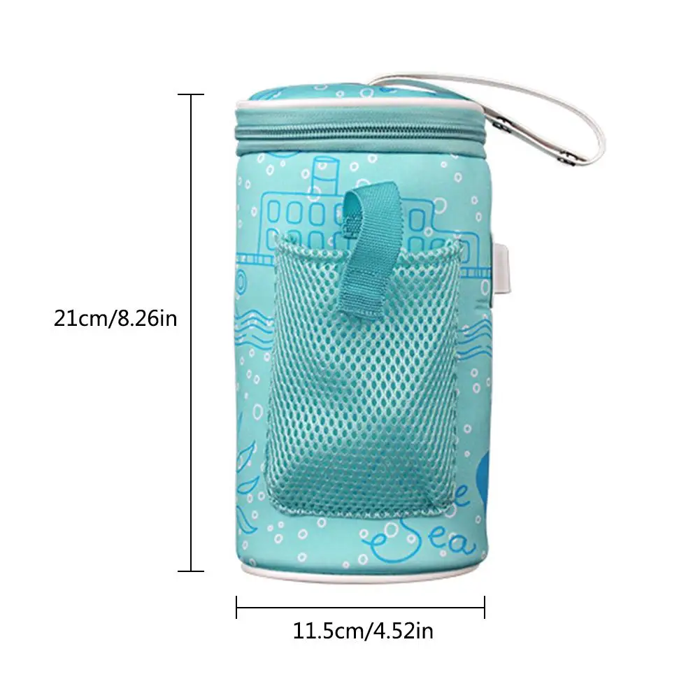 

USB Baby Bottle Warmer Heater Insulated Bag Travel Cup Portable In Car Heaters Drink Warm Milk Thermostat Bag For Feed Newborn