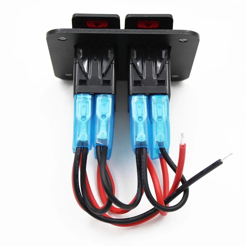 2 предмета 12V 24V красный кулисный переключатель Панель автомат защити цепи лодка
