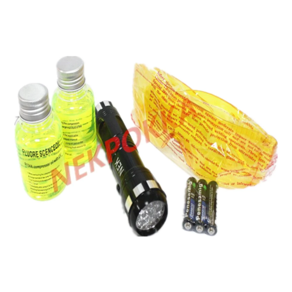 Leak detection of UV ultraviolet lamp in automobile air conditioning system Air Conditioning A/C System Test Detector Kit | Автомобили и