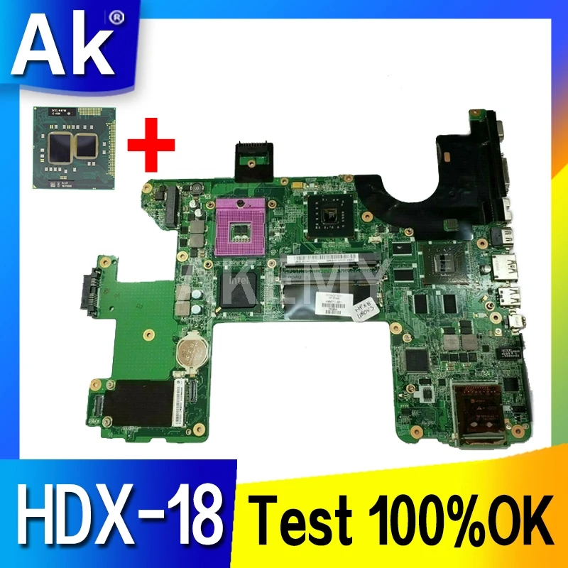 Akemy 519592 001 для ноутбука HP Pavilion HDX 18 HDX18 материнская плата DAUT7GMB8B0 PM45 DDR3 Бесплатный ЦП