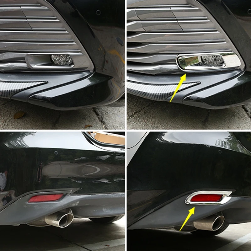 ABS хром передние и задние противотуманные фары декоративная рамка для Toyota Camry 2018