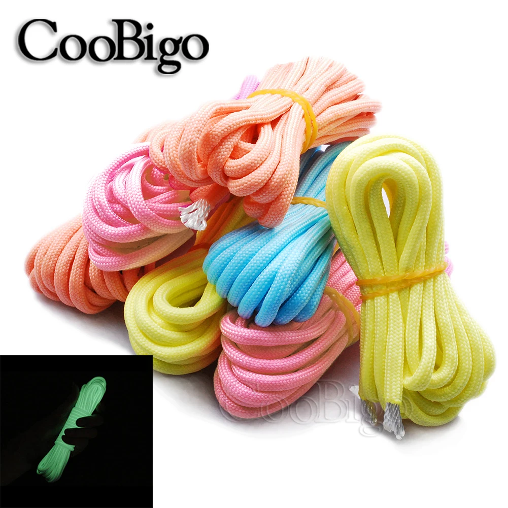 Светящиеся Paracord 550 парашютный шнур выживания шнурки шибари веревки светится в