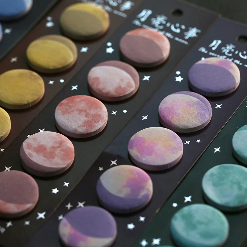 Kawaii Moon блокноты Милая планета Липкие заметки написание наклейки для детей Сделай