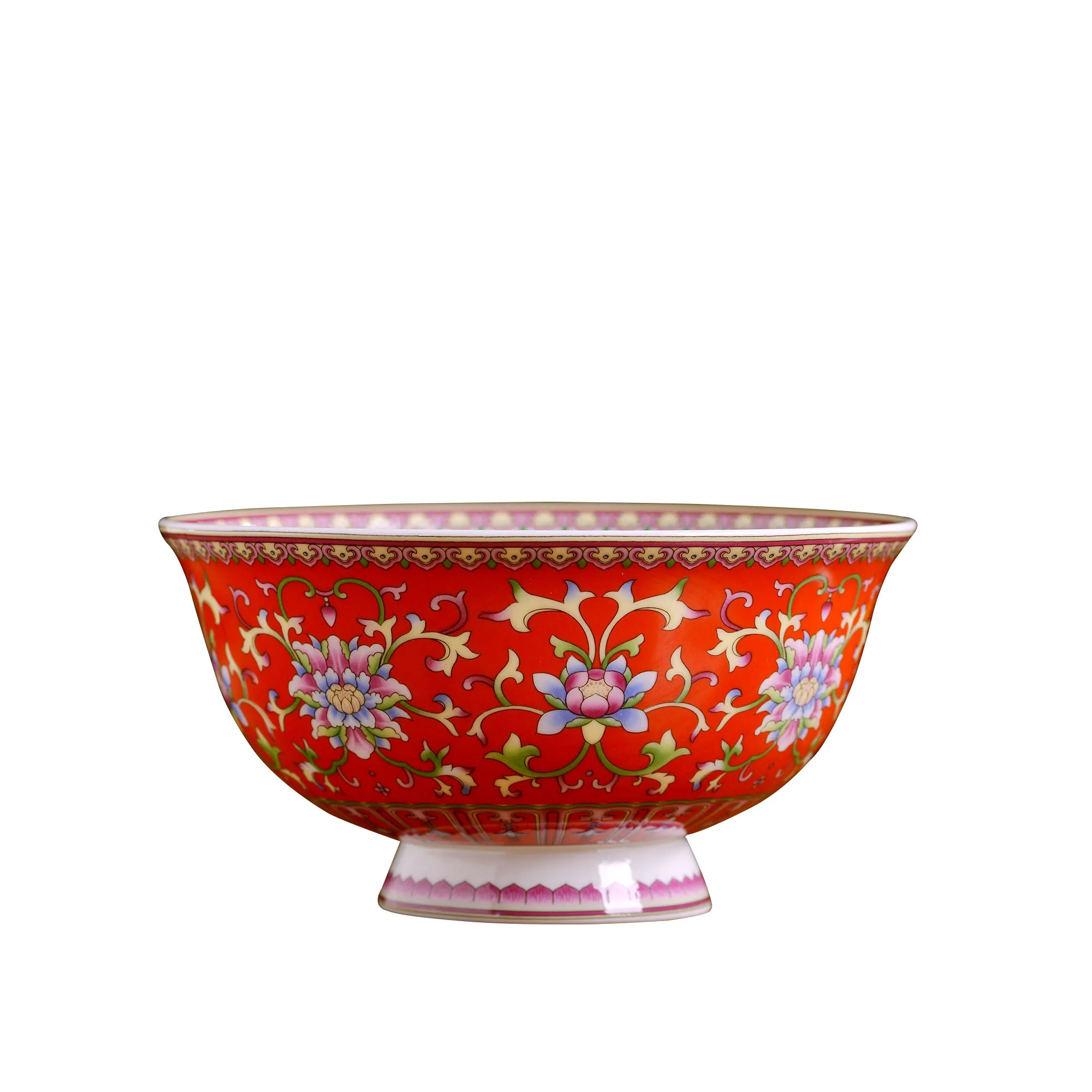 4 5/5/6 дюймов китайский ярко красного цвета слоновой кости чаша для риса