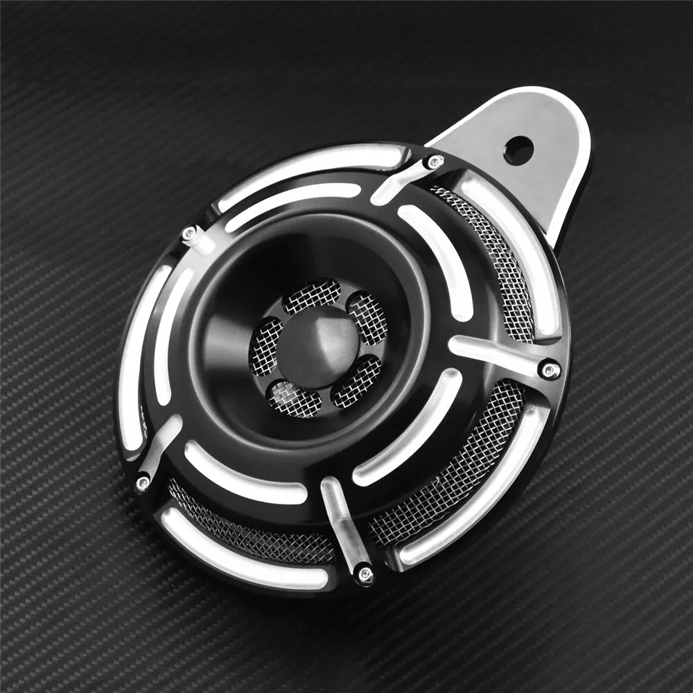 Мотоциклетная крышка динамика рога в сборе черный/хром для Harley Touring Electra Glide FLHR FLHX