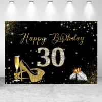seekpro womans 30th birthday celebrating party backdrop diamond high heal customized banner poster photo studio background