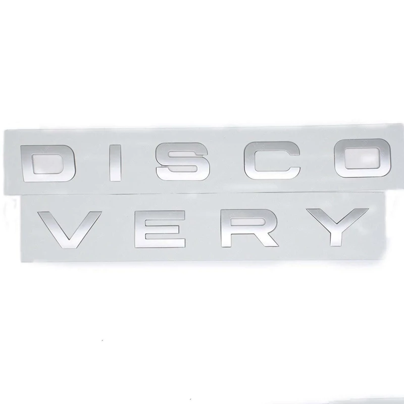

3D Letter DISCOVERY Car Rear Front Badge Emblem Decal Sticker for Land Rover Front Hood Rear Trunk