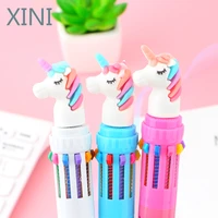 xini 1pc dream unicorn 10 colors chunky ballpoint pen school office supply gift stationery drawing toy pen for children gyh