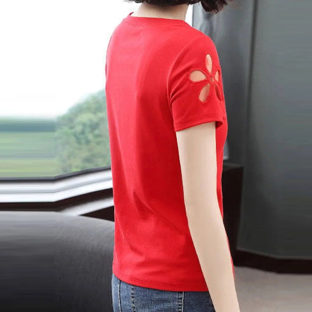 Модные женские футболки сексуальные открытые с коротким рукавом Harajuku Camisas Mujer