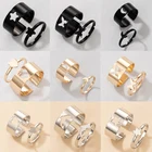 Комплект женских колец Tocona в виде бабочки и Луны, стильные ювелирные украшения из металлического сплава с полым сердцем и звездами для пар, свадебные украшения