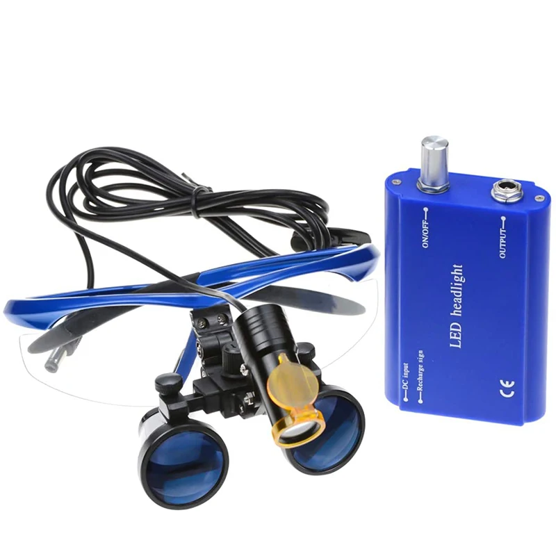 Комплект медицинских хирургических налобных фонарей с увеличительным стеклом 3