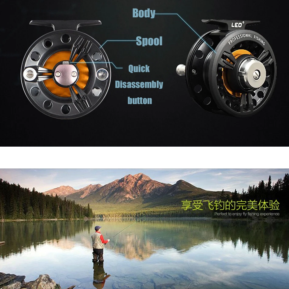

Fly Fishing Reel 3/4 5/6 WT Interchangeable Large Arbor Alloy Aluminum For Fly Fishing Reel Wheel Accessories